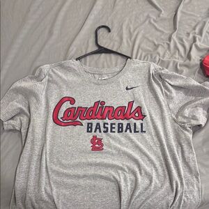 Nike Gray Cardinals Baseball Tee
